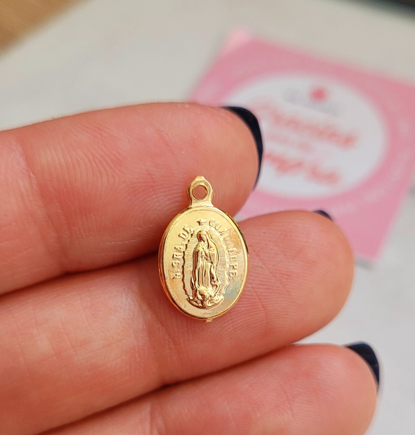 Medalla Guadalupe abombada reversible