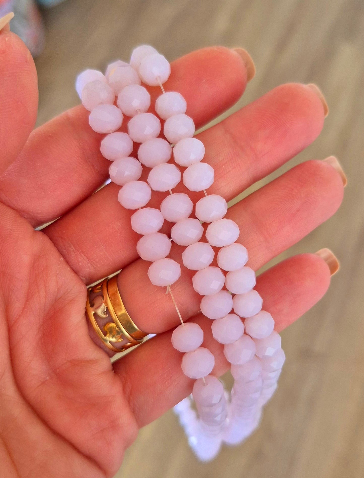 Cristal 8mm rosa pastel