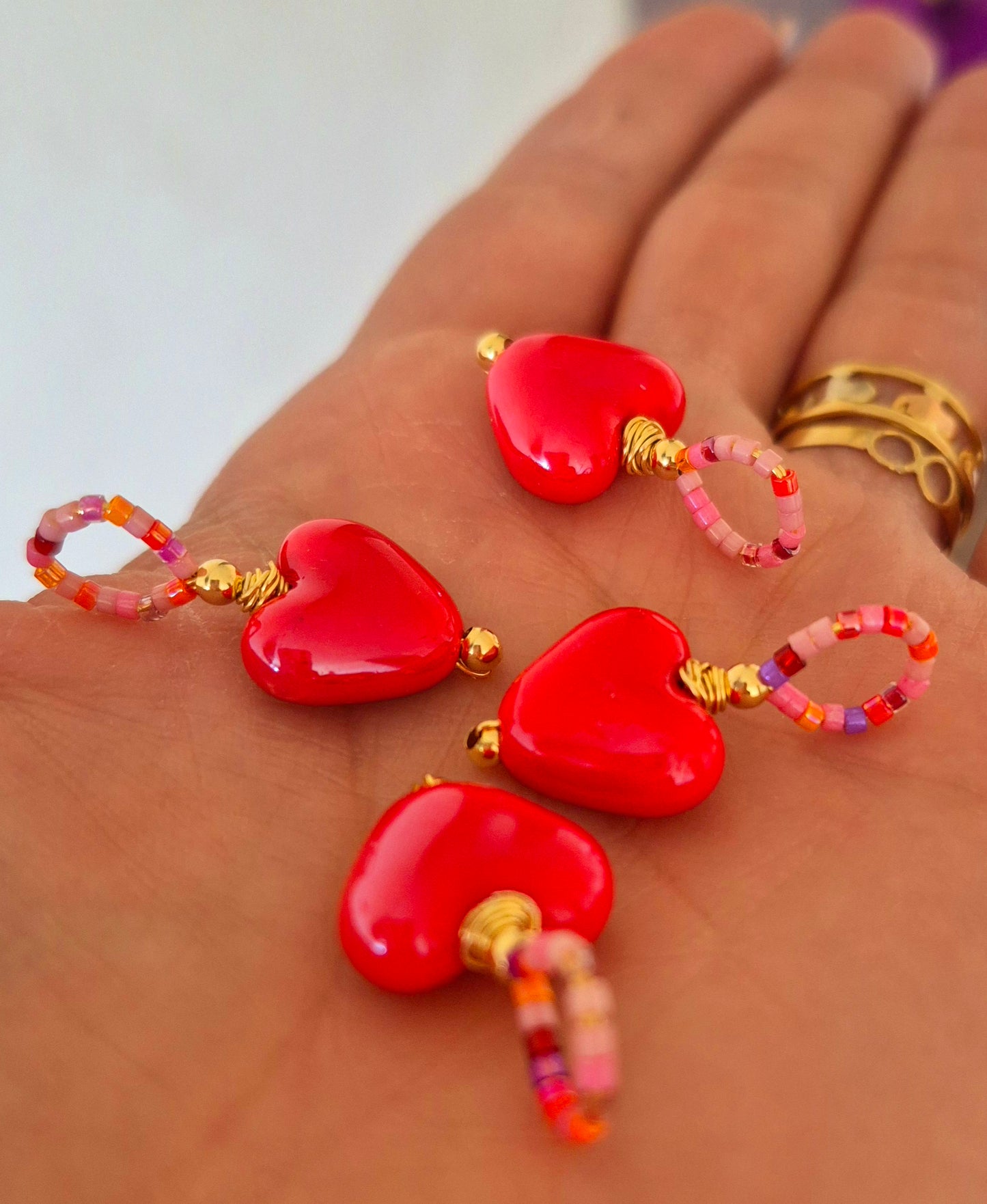 Corazones de cerámica para colgar