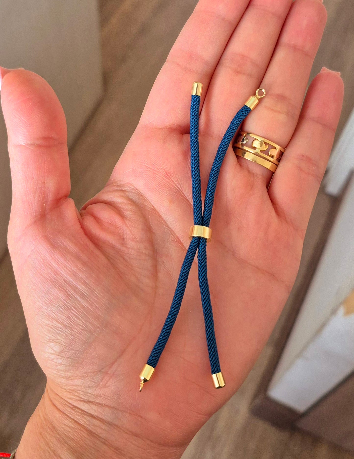 Pulsera cordón conectora azul