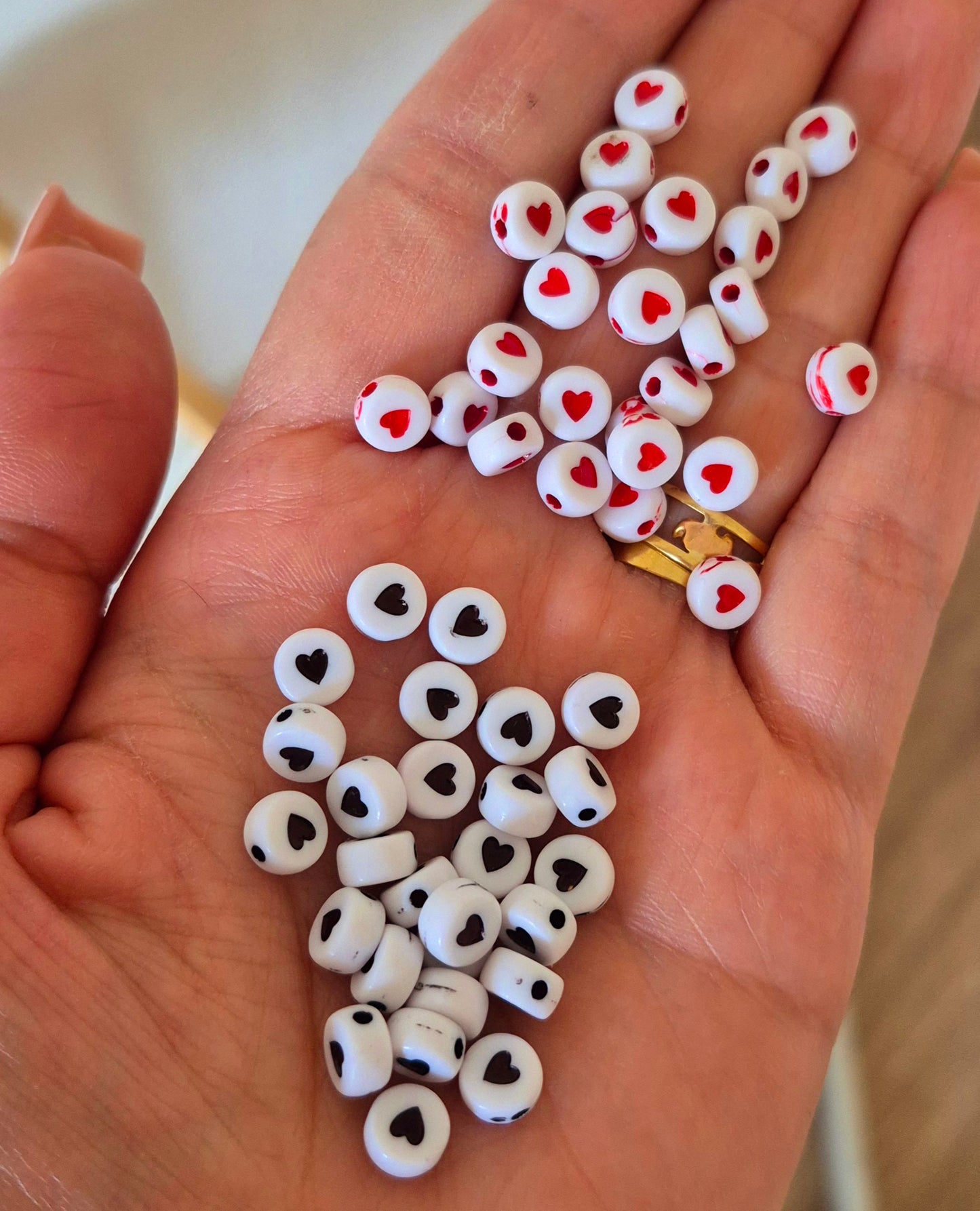 Corazones acrílicos