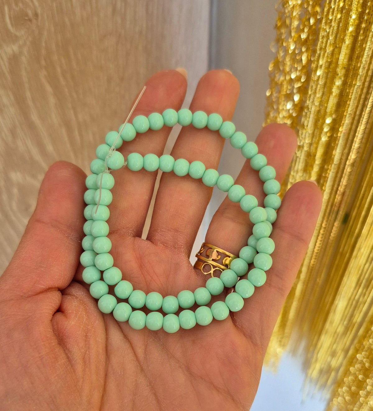 Bolitas de vidrio 6mm Turquesa - menta