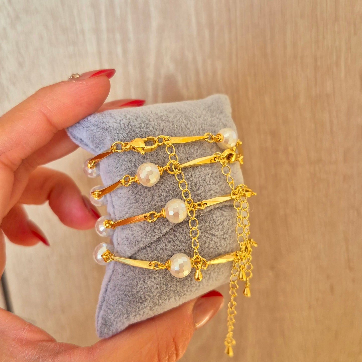 Pulsera perlas nacaradas