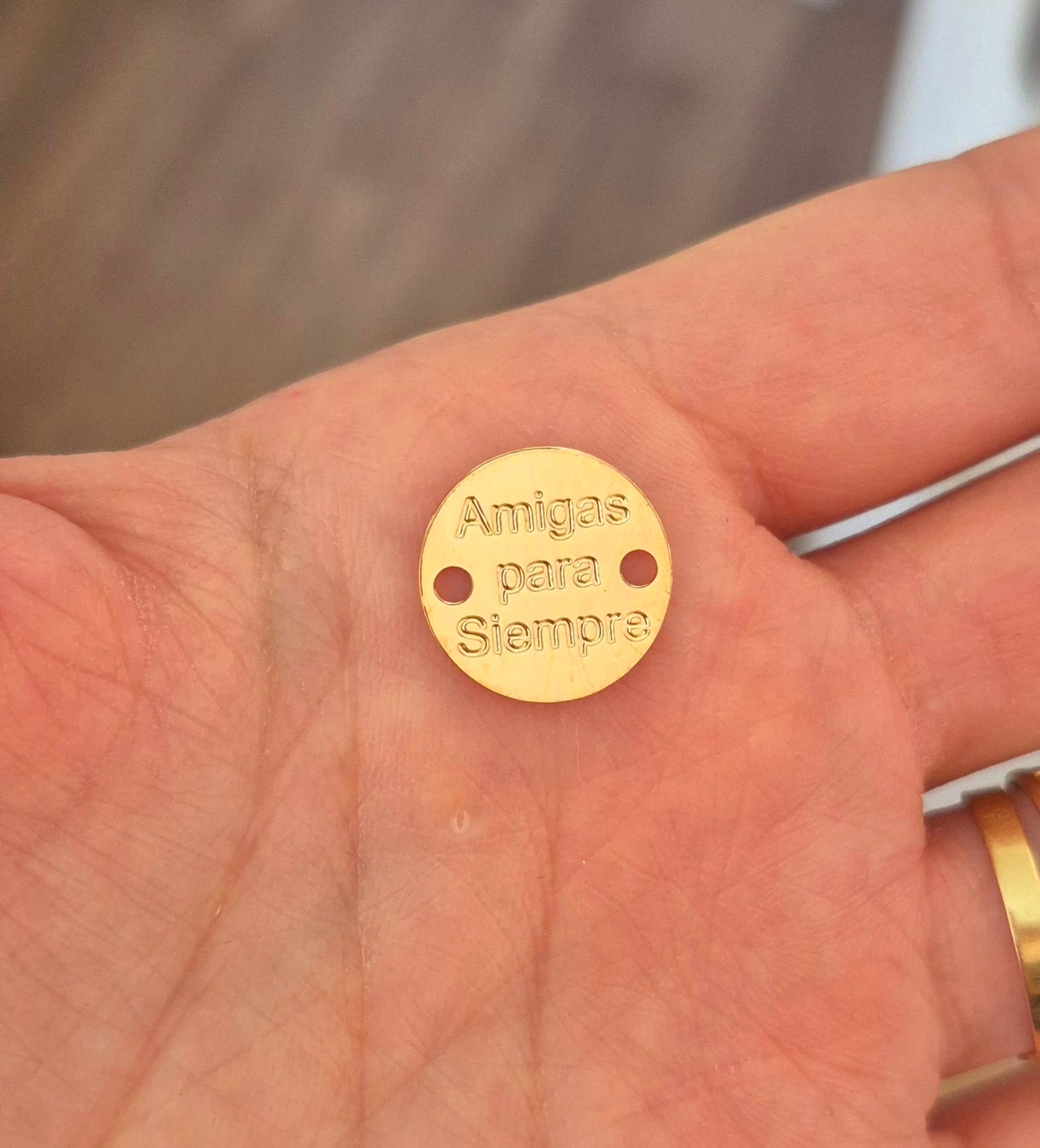 Medallita amigas para siempre conectora