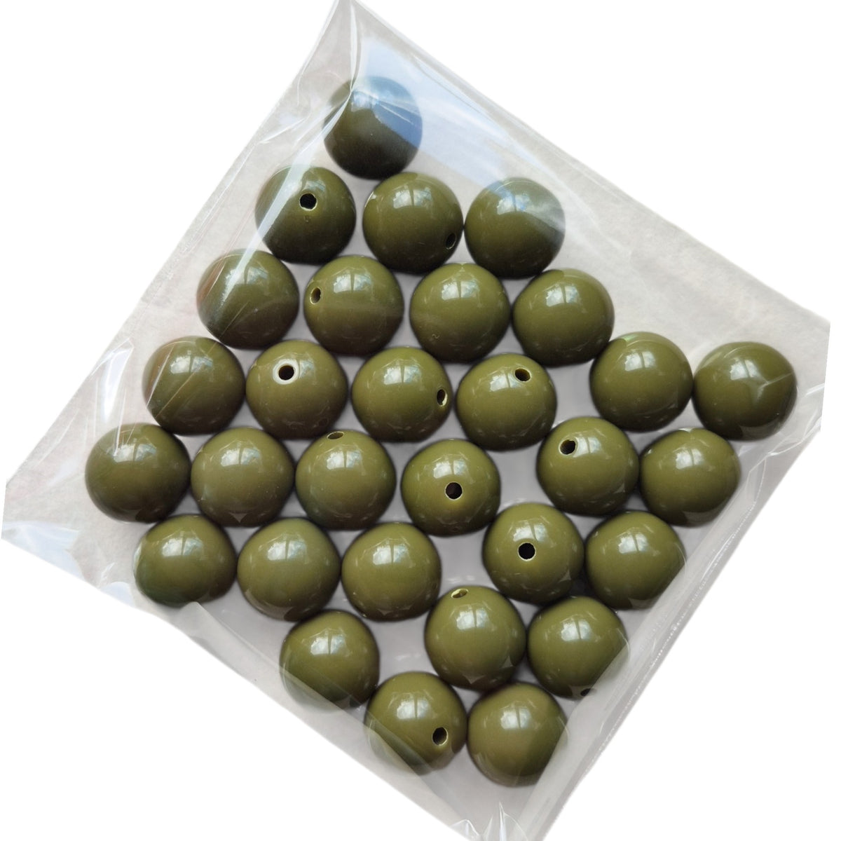 Bolas chicle 14mm Verde Oliva - (30 unidades)