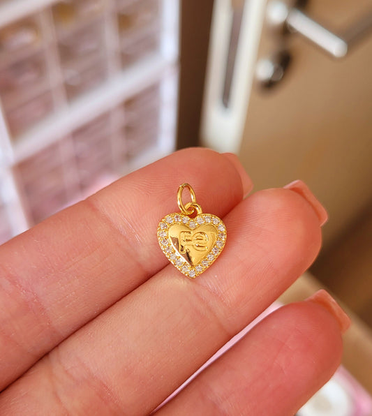 Fé corazón cristales