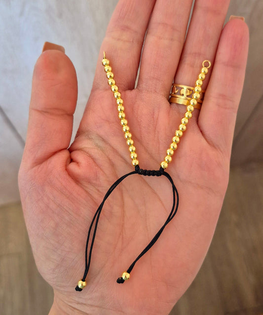 Pulsera conectora hilo negro