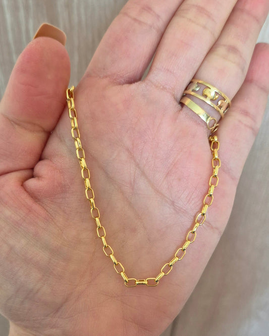 Cadena eslabón rectangular grueso