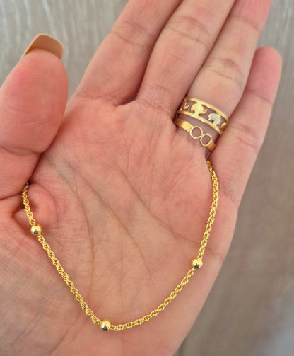 Cadena eslabones tramados y balín