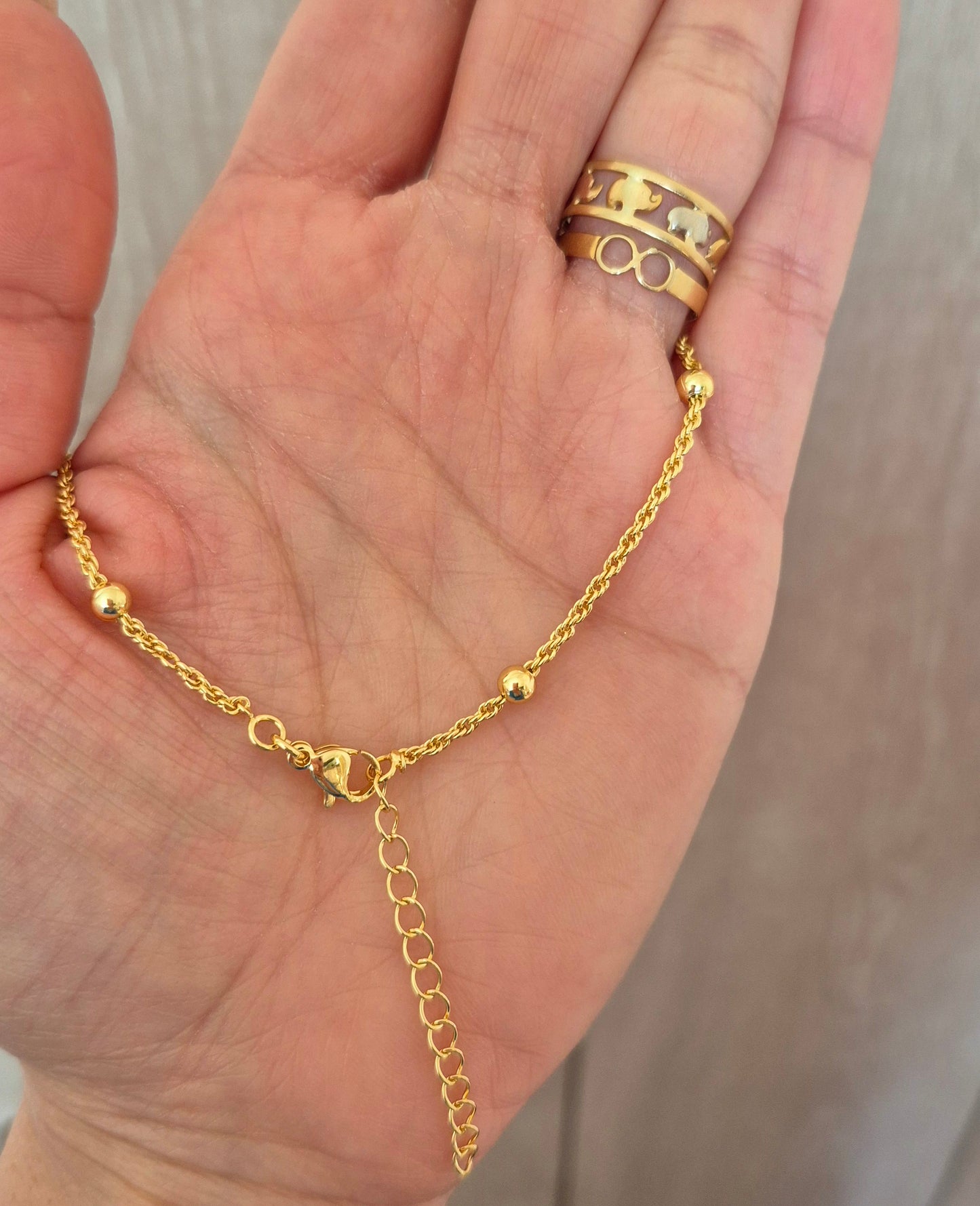 Cadena eslabones tramados y balín