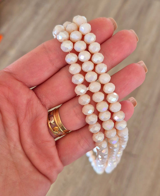 Cristal 8mm beige claro