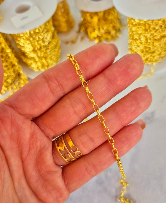 Cadena eslabón rectangular grueso