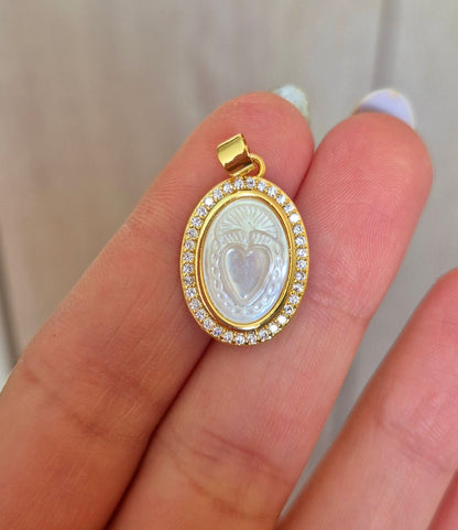 Corazón detente nácar