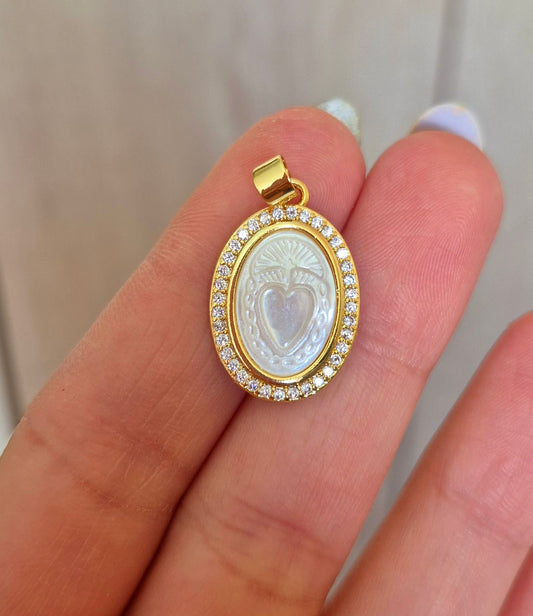 Corazón detente nácar