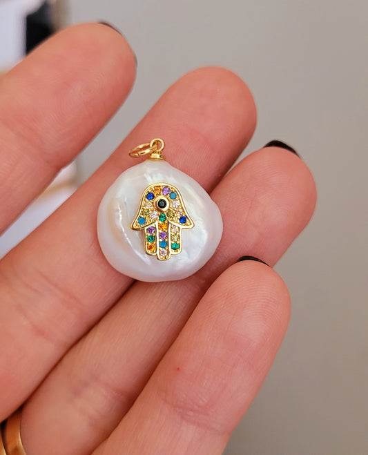 Mano de Fátima perla