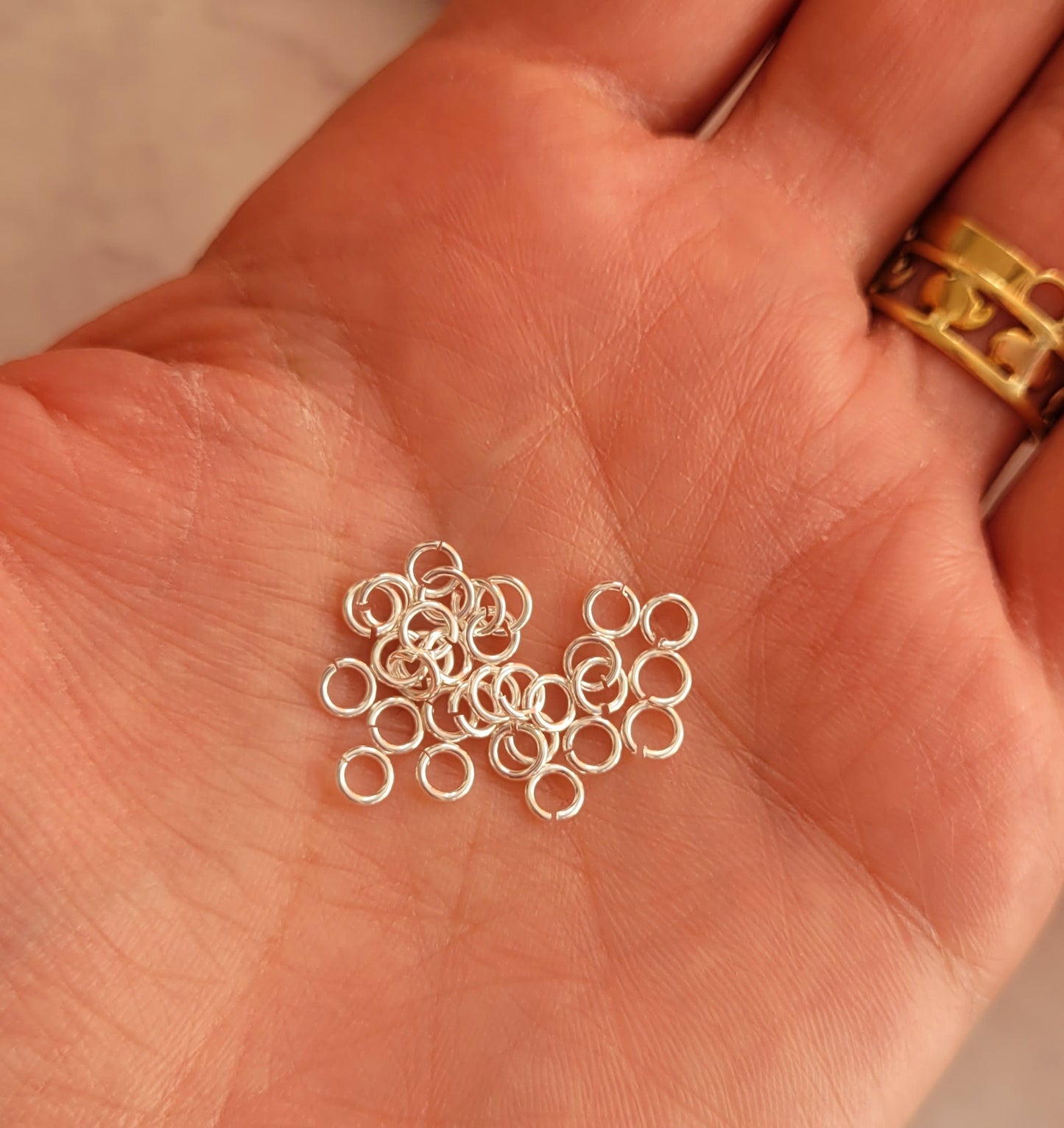 Argollas de unión 4mm gruesa- 25 unidades