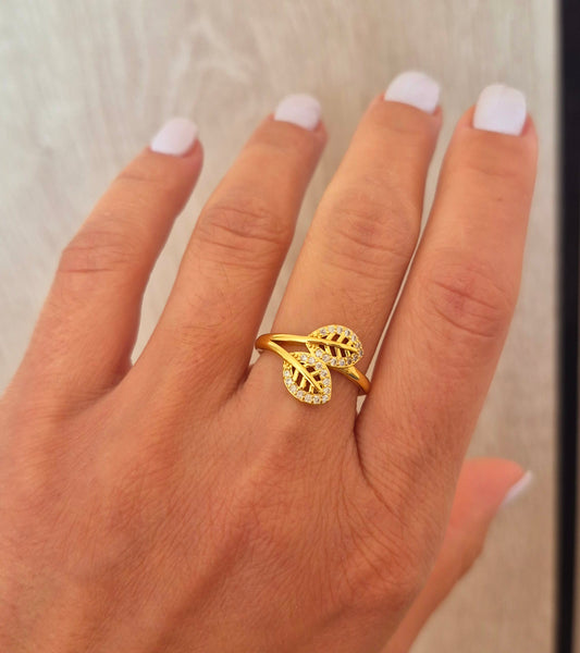 Anillo  hojitas