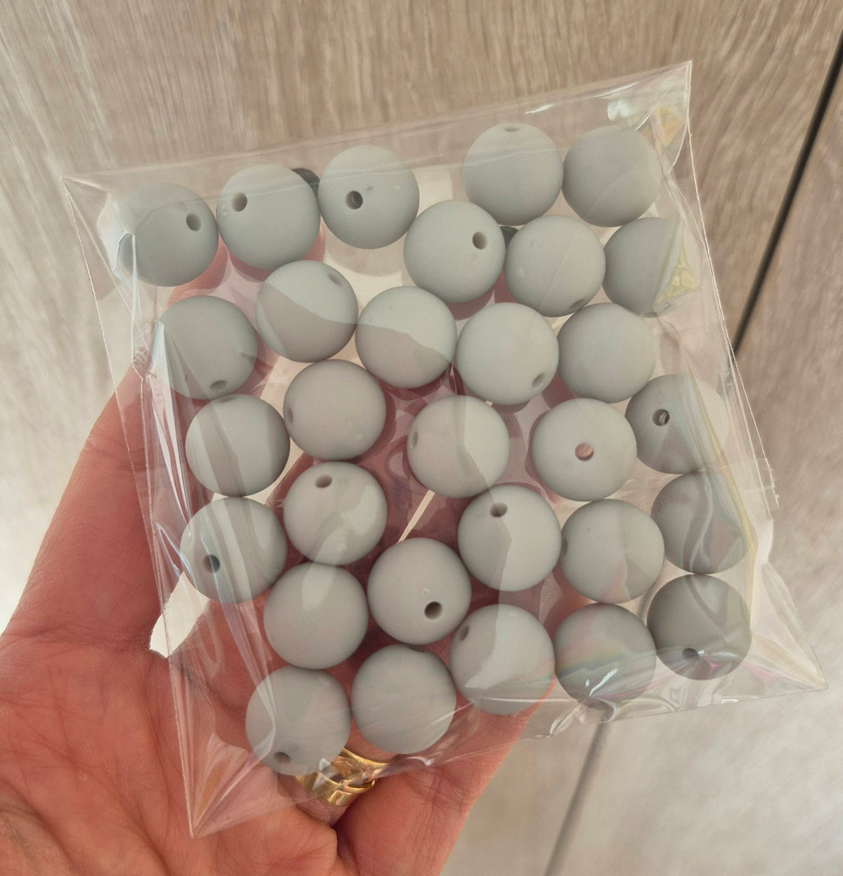 Bola chicle mate 14mm Gris claro - (30 unidades)