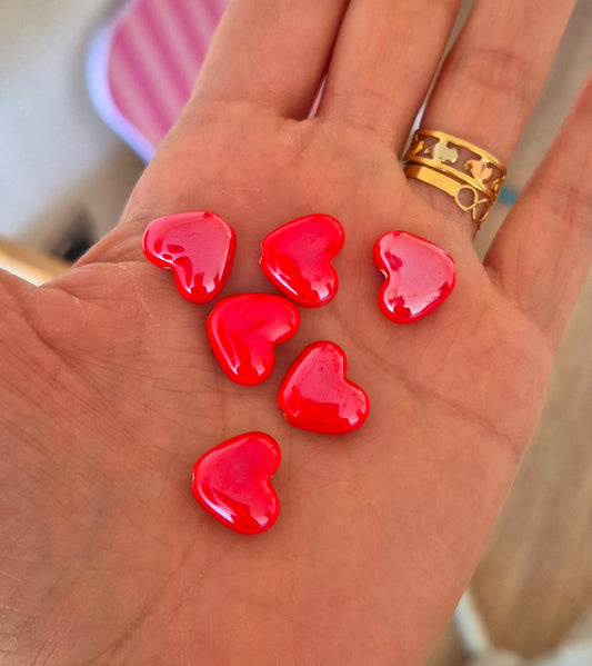 Corazones de cerámica pasador