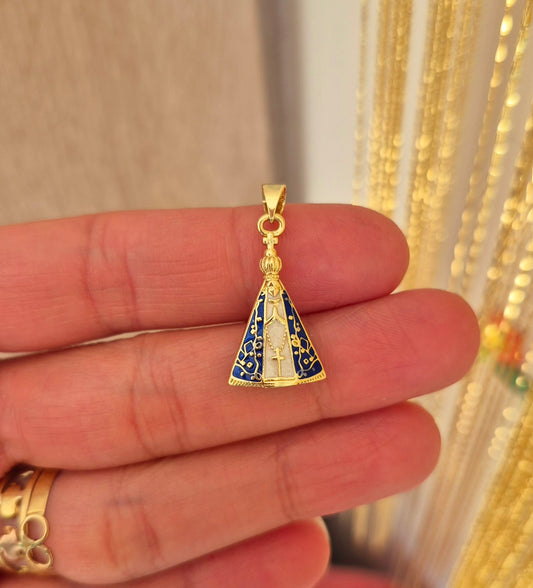 Virgen del Valle esmaltada, reversible
