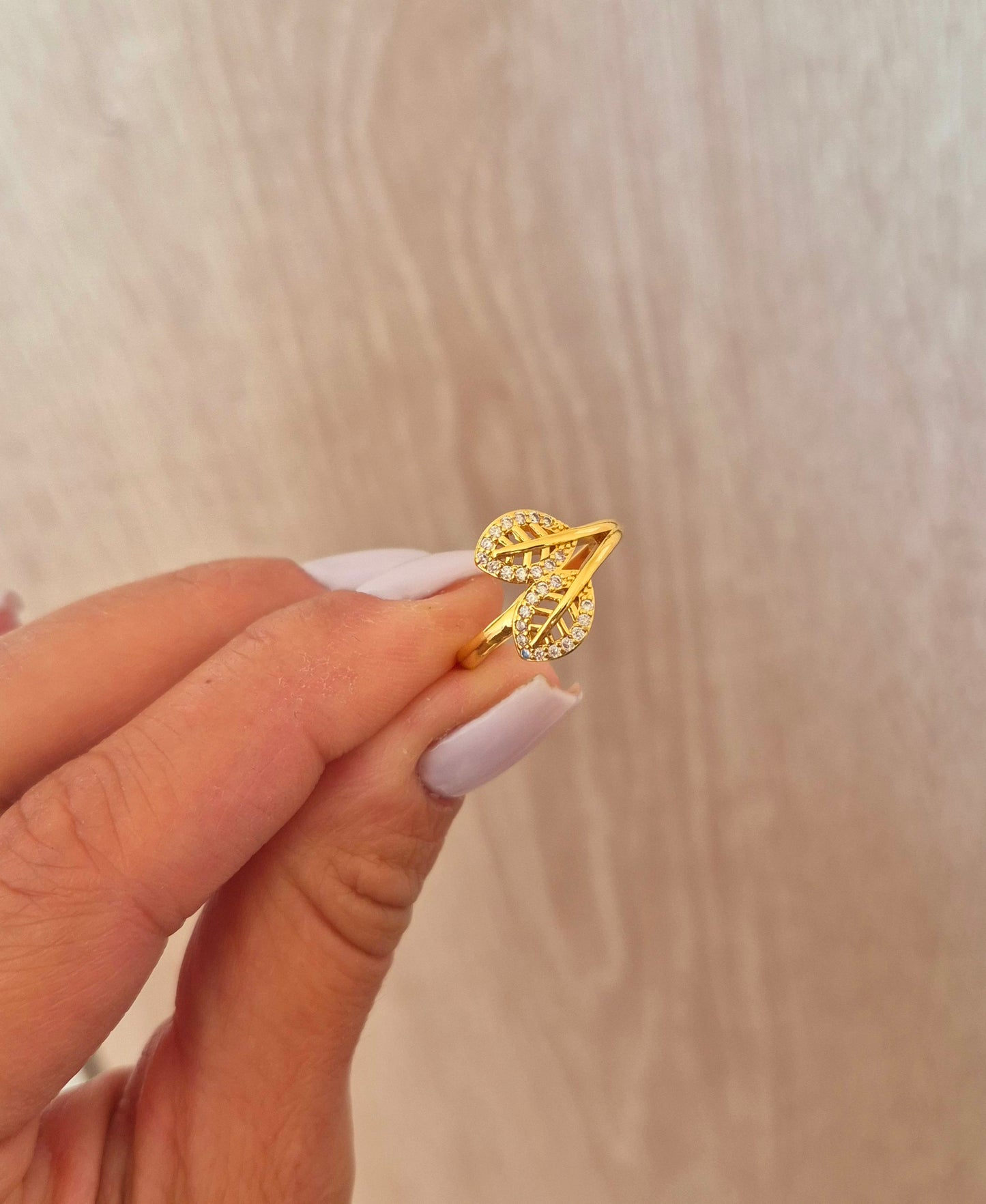 Anillo  hojitas