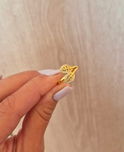 Anillo  hojitas