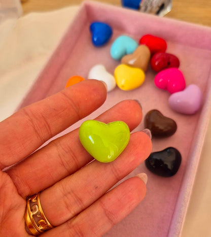 Corazones acrílicos- (1 unidad)