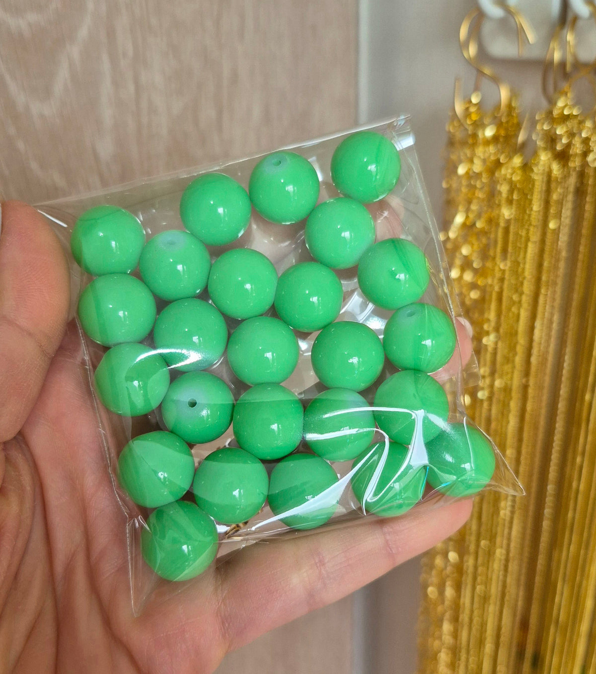 Bolas de vidrio 16 mm Verde - (25 unidades)