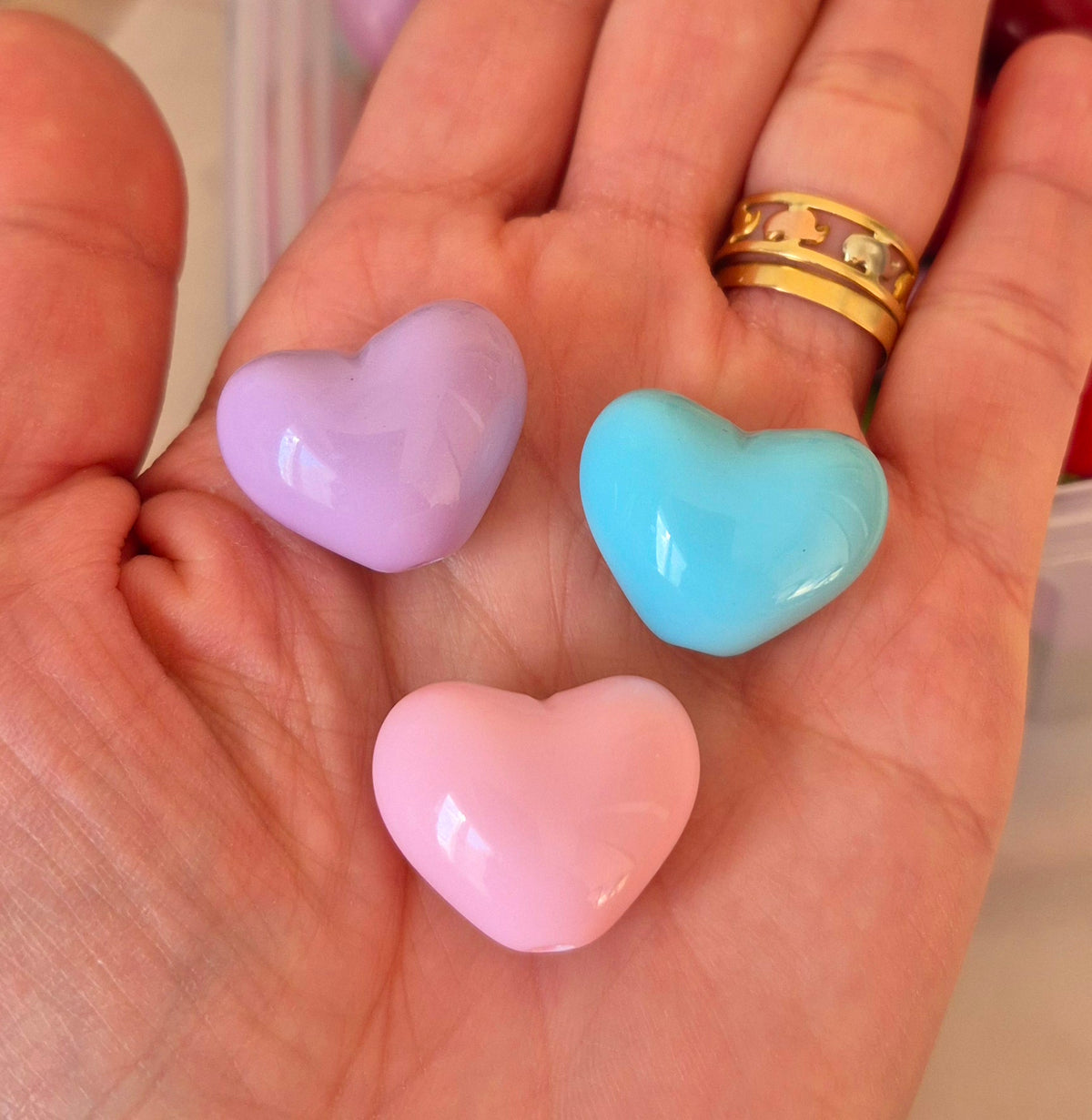 Corazones acrílicos- (1 unidad)