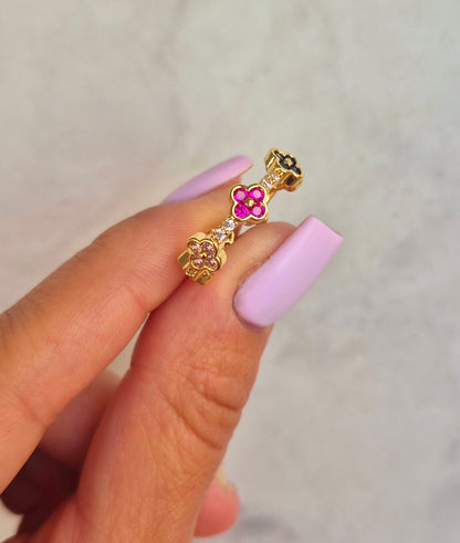 Anillo Flores de colores