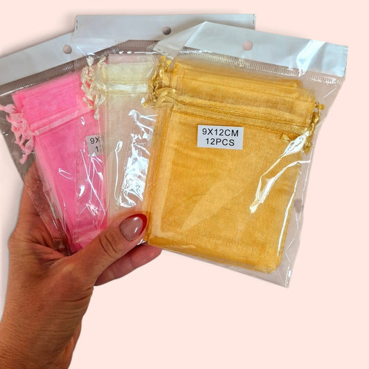 Bolsas de organza 12x9 cms - (12 unidades)
