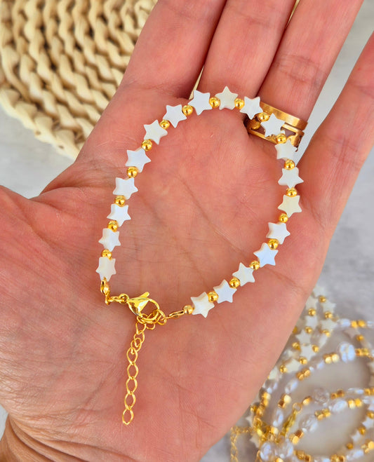 Pulsera estrellitas de nácar