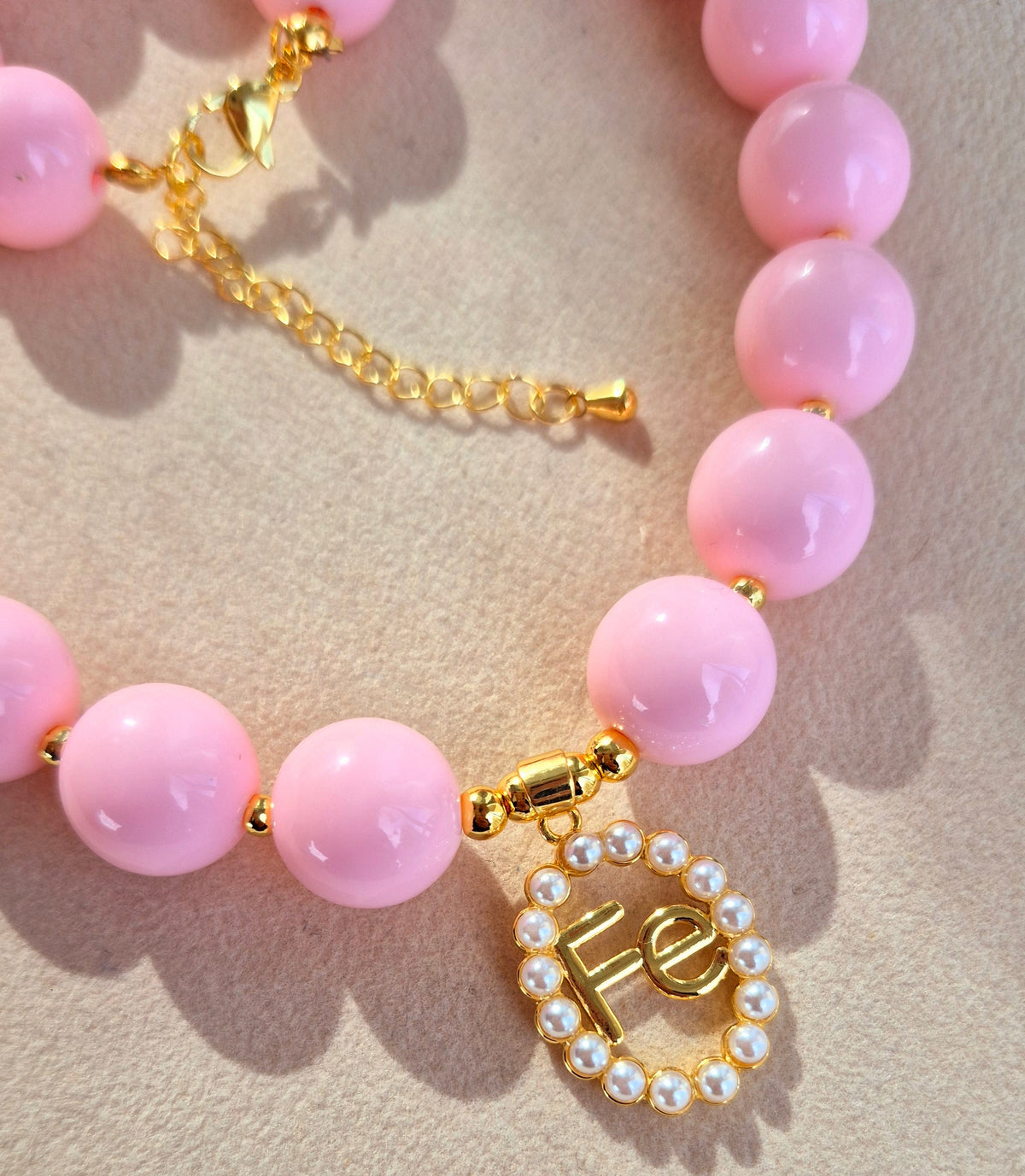 Collar chicle Rosado Fé