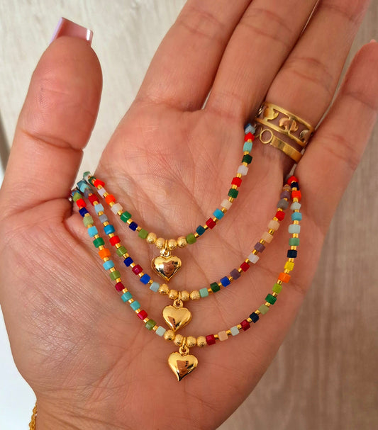 Collar cubos de cristal