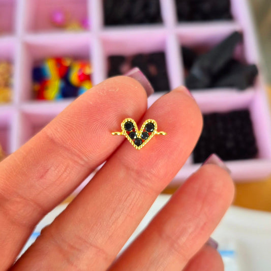 Corazón conector negro