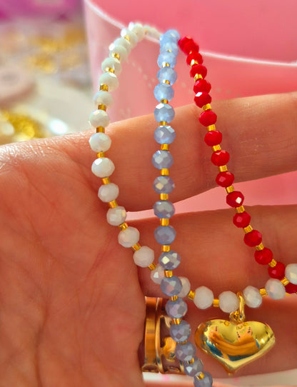 Collar cristal corazón