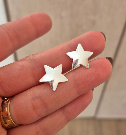 Base estrella mediana baño de plata