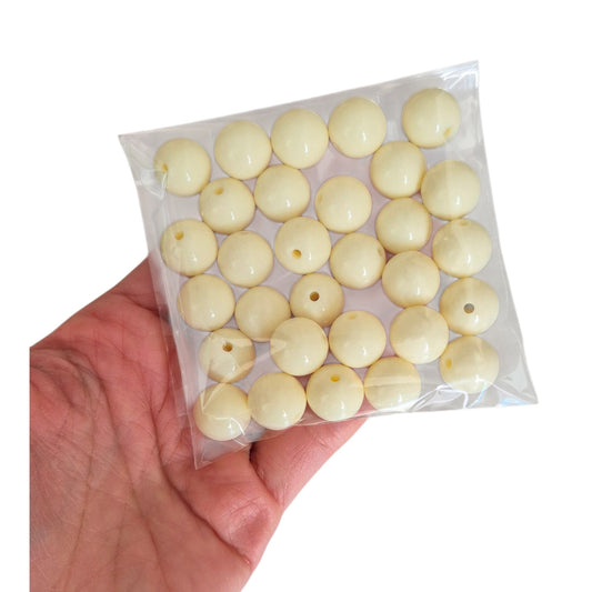 Bolas chicle 14mm Crema - (30 unidades)