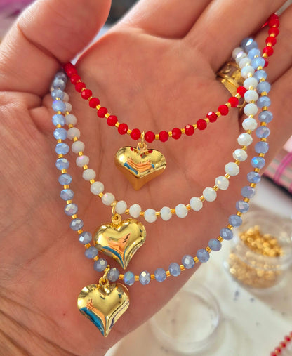 Collar cristal corazón