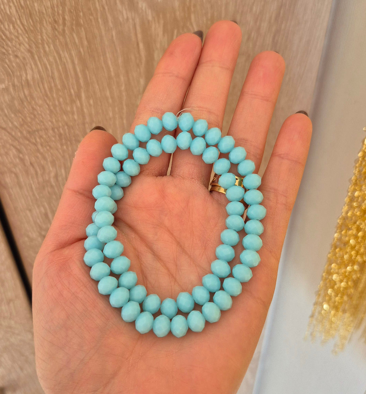 Cristal 8mm celeste pastel