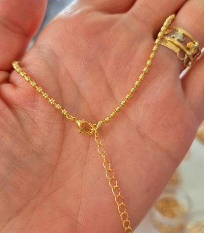 Cadena balines planos dobles