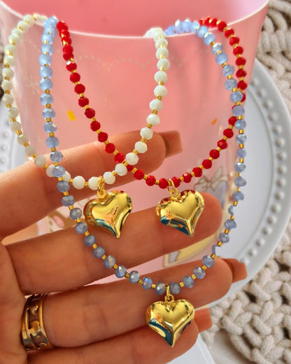 Collar cristal corazón