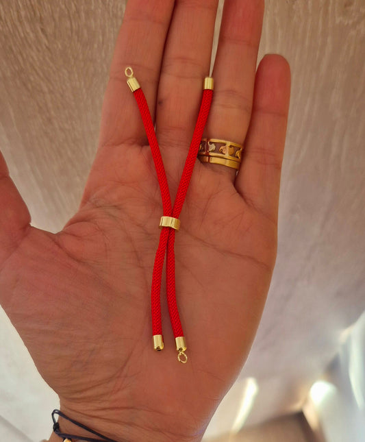 Pulsera cordón conectora roja