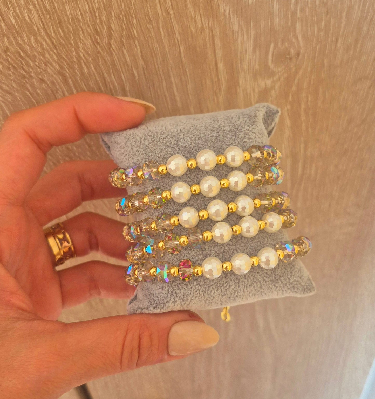 Pulsera Aurora Perlada