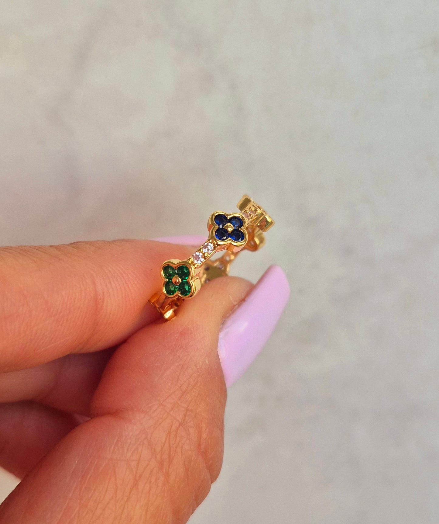 Anillo Flores de colores