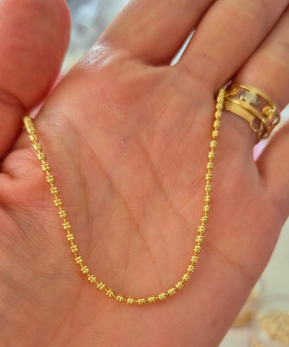 Cadena balines planos dobles