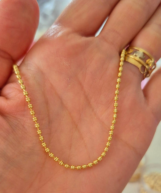 Cadena balines planos dobles