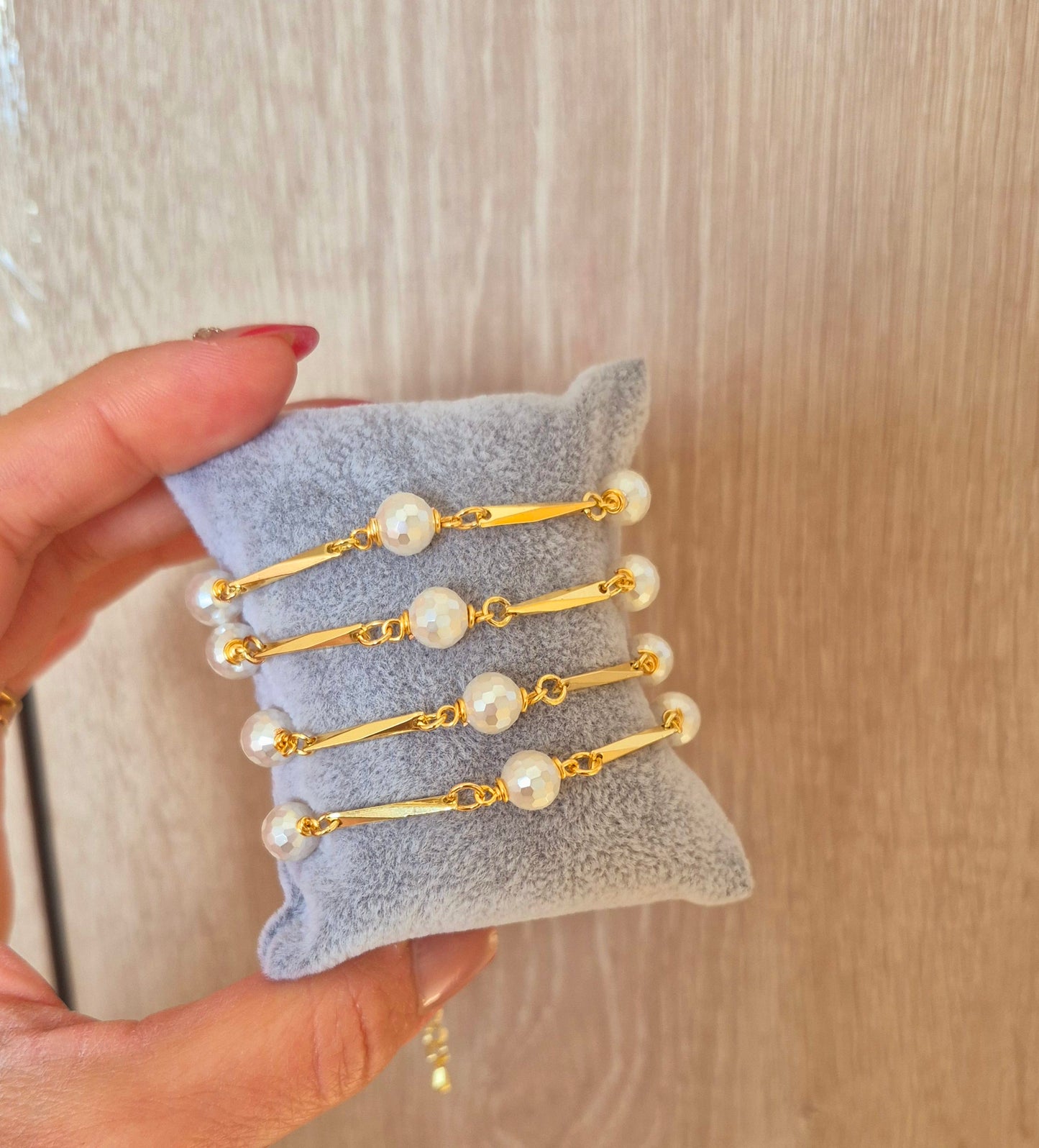 Pulsera perlas nacaradas