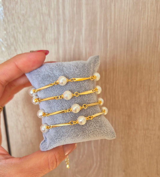 Pulsera perlas nacaradas