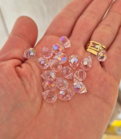 Gota cristal rosa pastel - (10 unidades)